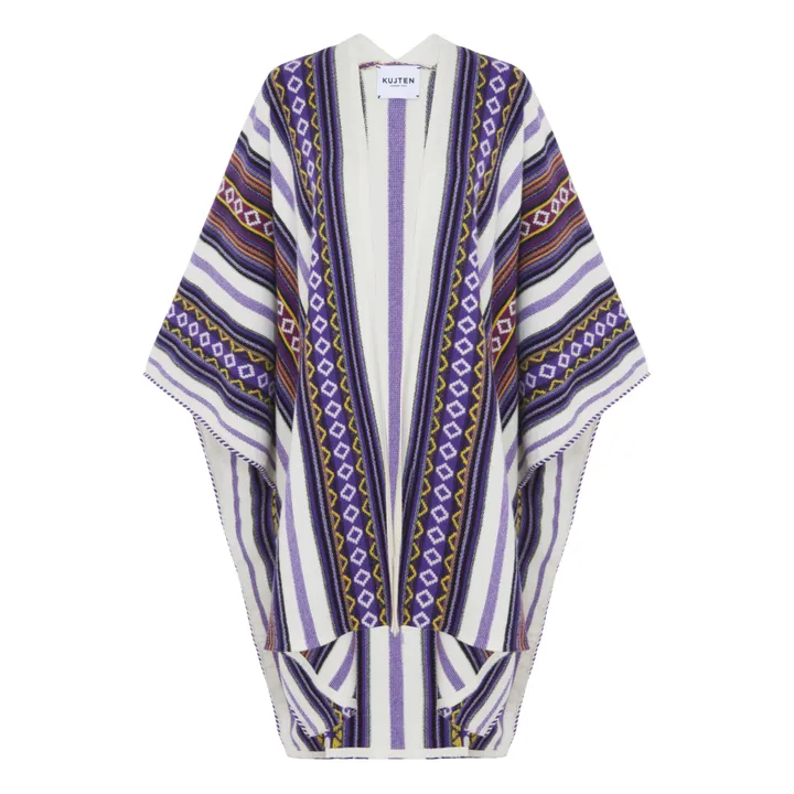 Kujten Poncho Lambok Cachemire | Blanc