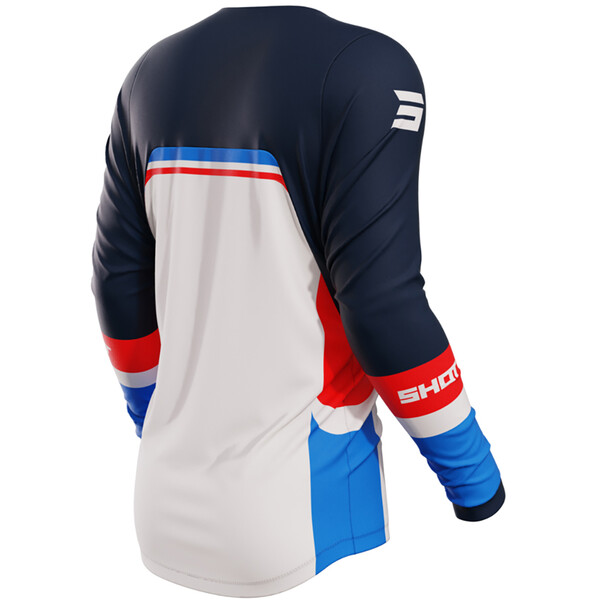 Shot - Maillot Contact Legend Blanc / Navy / Bleu / Rouge