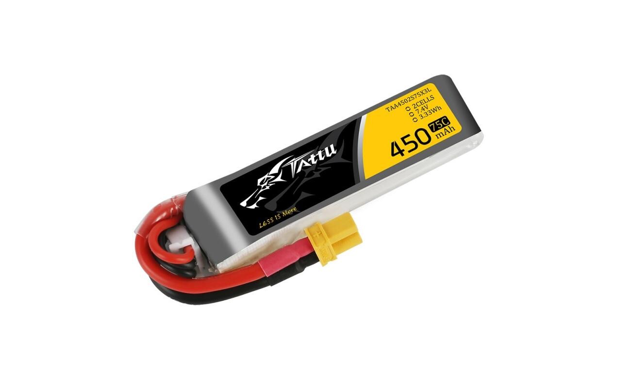 RC-Akku LiPo 450 mAh 7.4 V 75C2S LiPo Akku mit XT30 Stecker