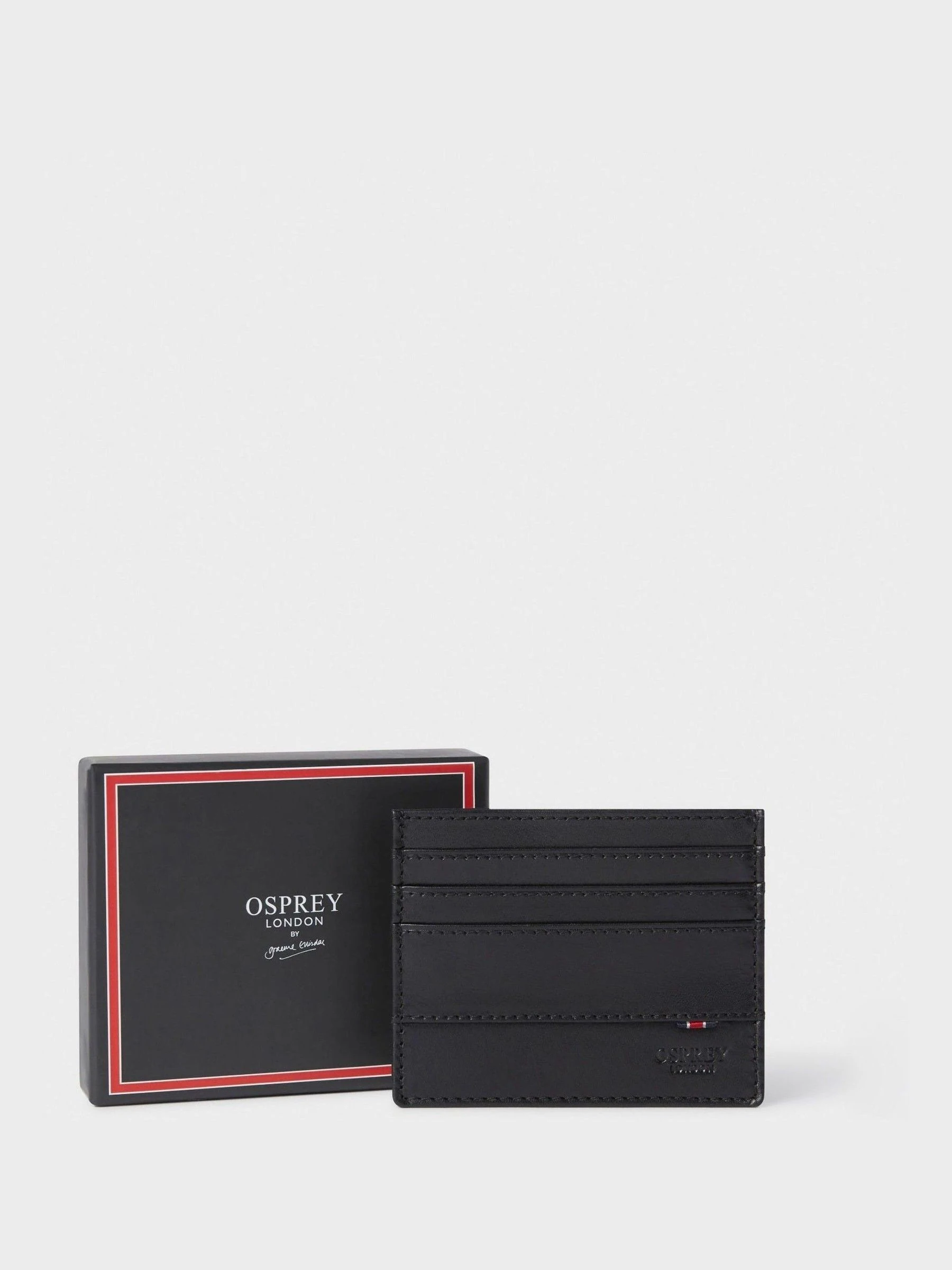Zwart - Osprey London The London Leather Card Pouch