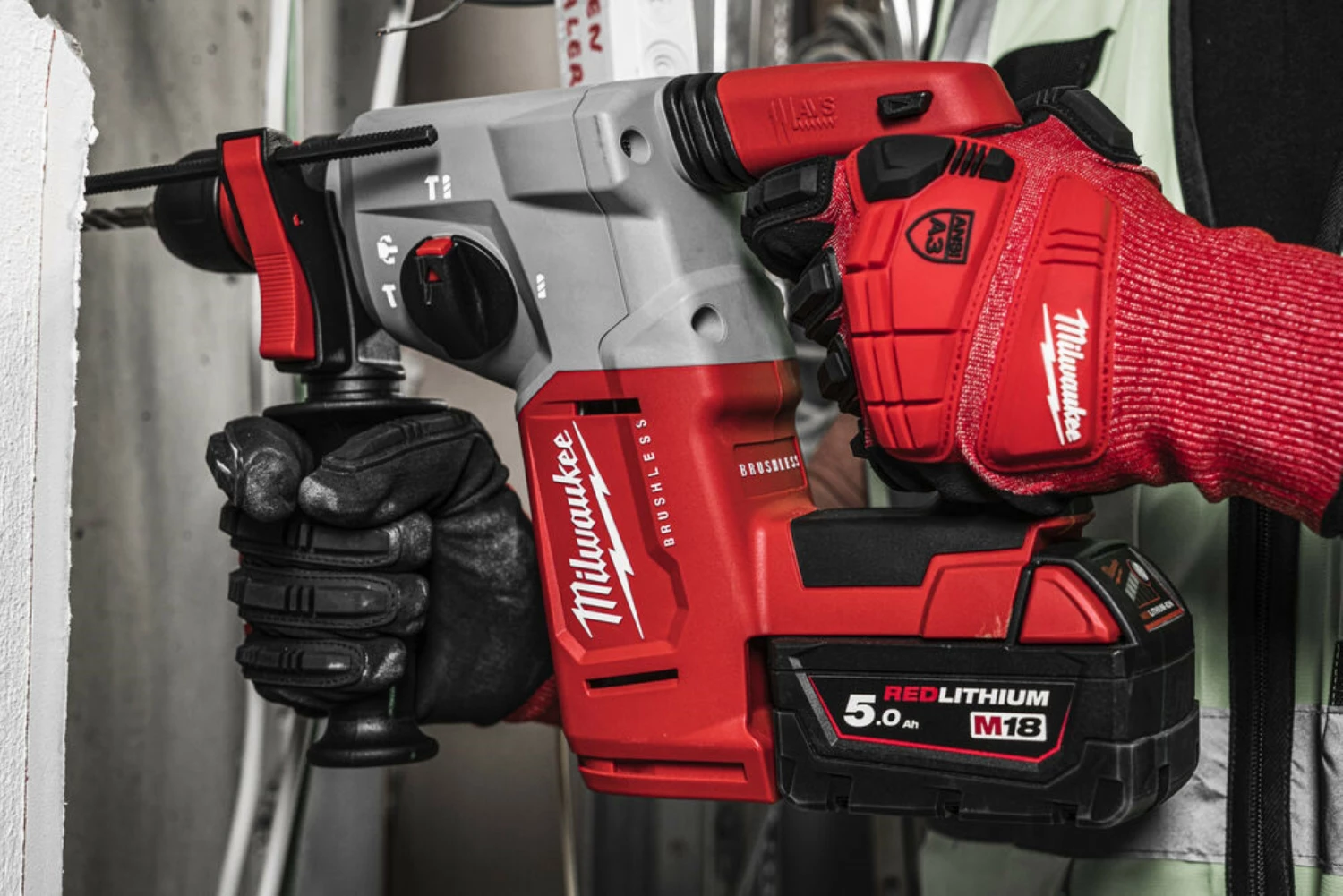 Milwaukee M18 BLHX-502X 18V Li-ion Accu SDS-plus combihamer set (2x5.0Ah) in HD Box - 2.3J - koolborstelloos