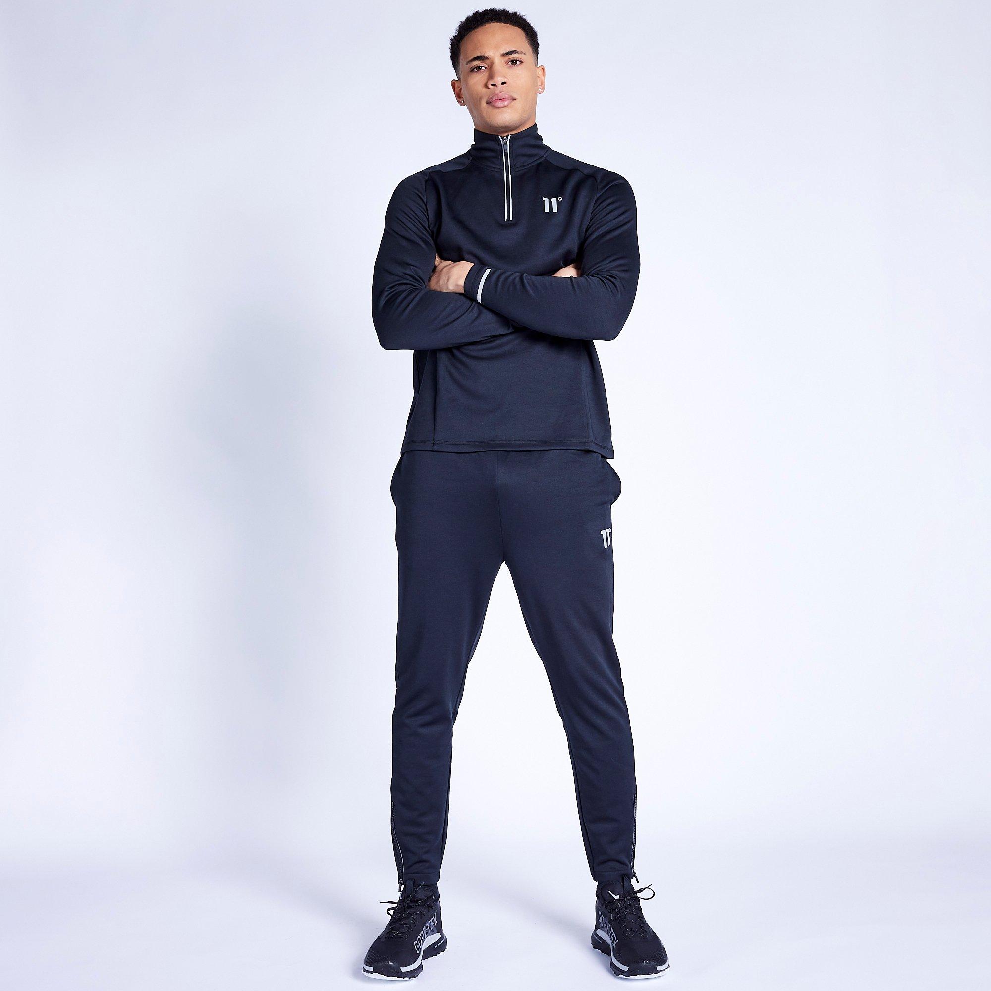 11 Degrees 11D Oxygen Quarter Zip Top Black