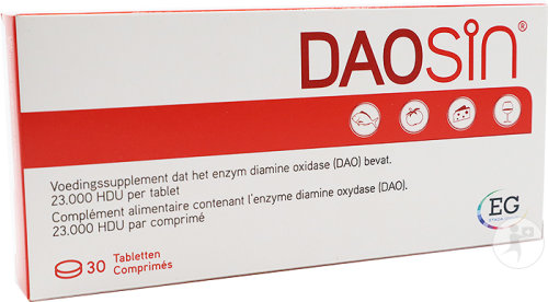 Daosin Pour Digérer L'Histamine Enzyme DAO 30 Comprimés
