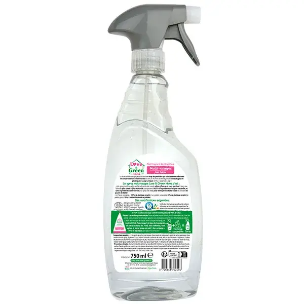Limpador multiuso Love & Green Home com bicarbonato de sódio, sem perfume, 750ml