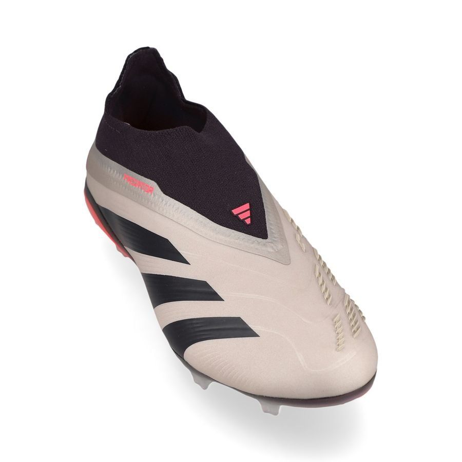adidas Predator Elite Laceless FG Vivid Horizon - Argenté/Aurora Black/Gris Enfant