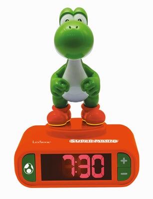 Nintendo Super Mario Yoshi Digital Vekkeklokke med Nattlampe