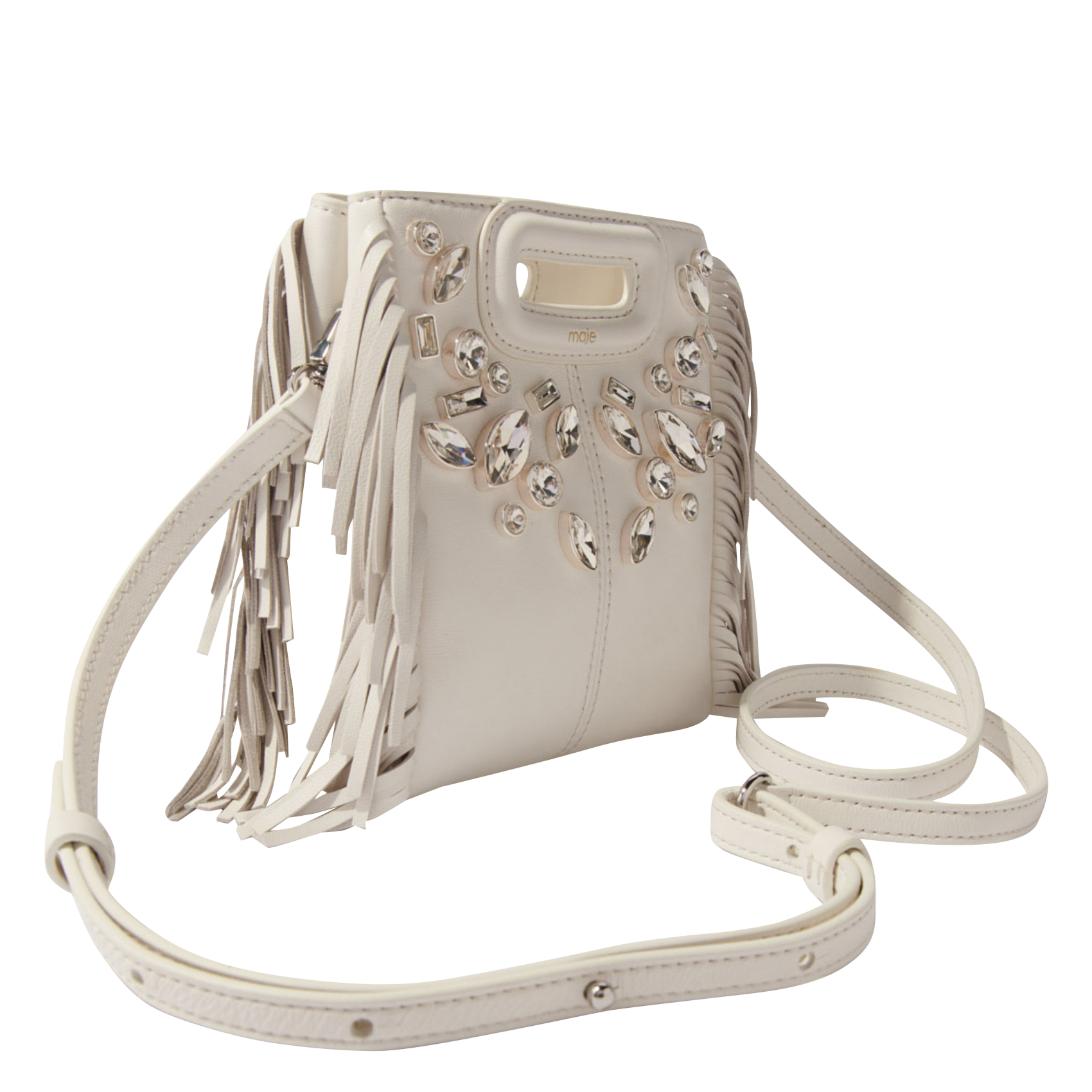 M MINI - Sac bandoulière en cuir | Blanc