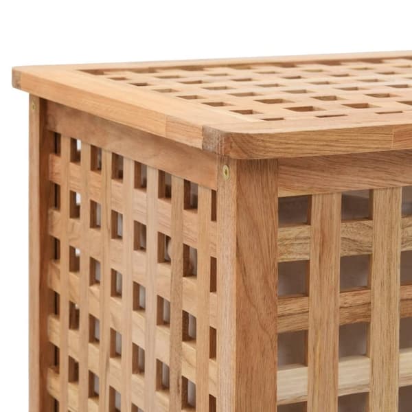 vidaXL Skittentøyskurv 39x39x65 cm heltre valnøtt