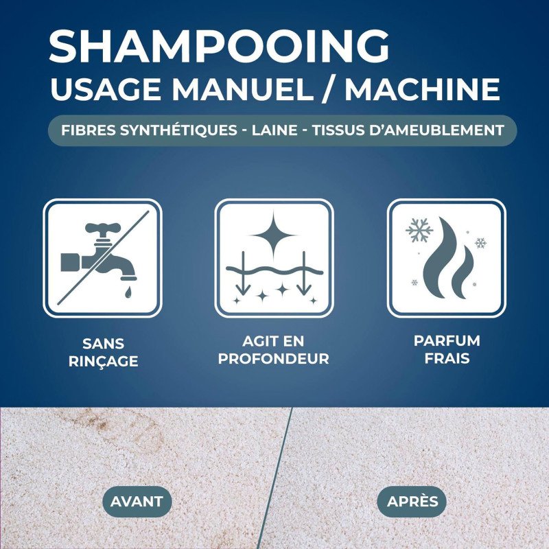 Shampoing raviveur - tapis et moquette - 1 L