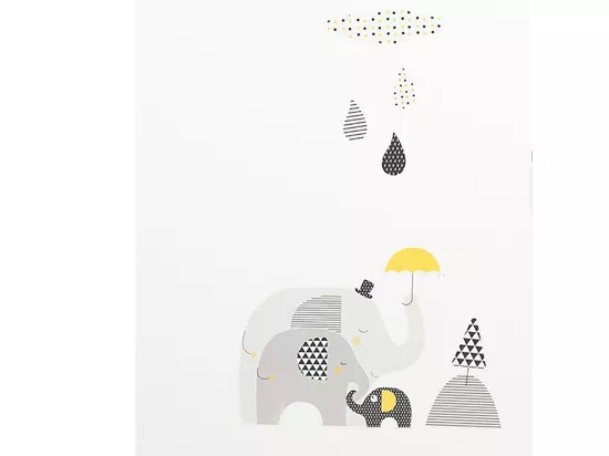 Stickers muraux Eléphant en Papier gris