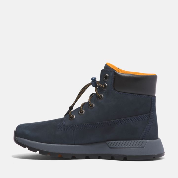 Bota Killington Trekker de 6 polegadas para jovens na cor azul marinho.