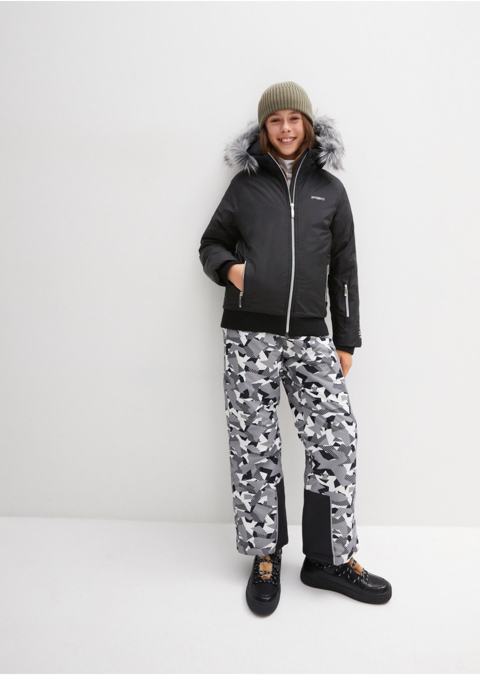 Veste de ski fille, imperméable et coupe-vent