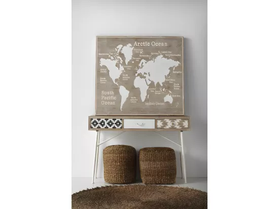 Pouf algues et coton 40 en diamètre