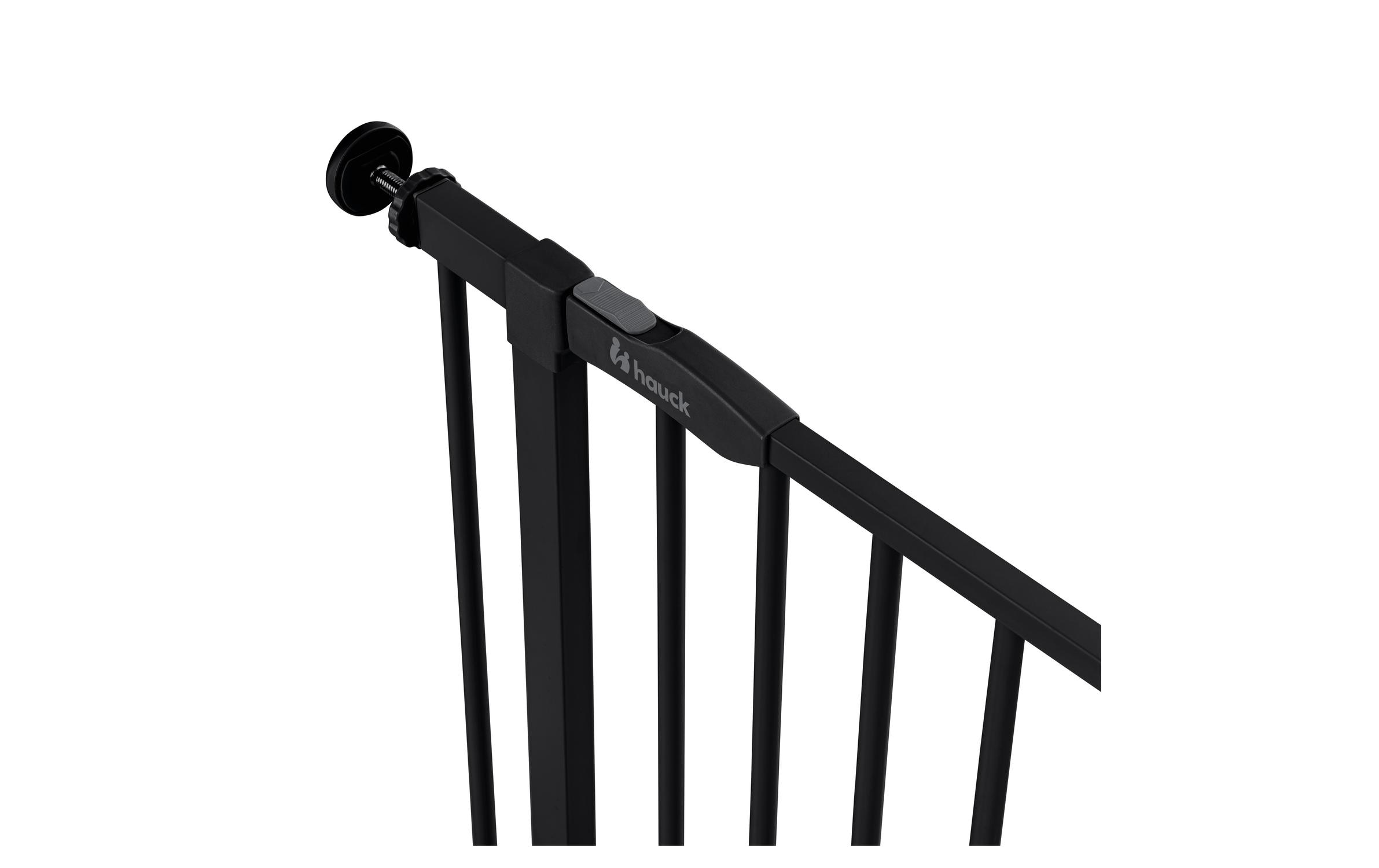 Türschutzgitter Open N Stop 2 Schwarz 75 cm - 80 cmPraktisches, manuell schliessendes Tür- und Treppenschutzgitter-Set