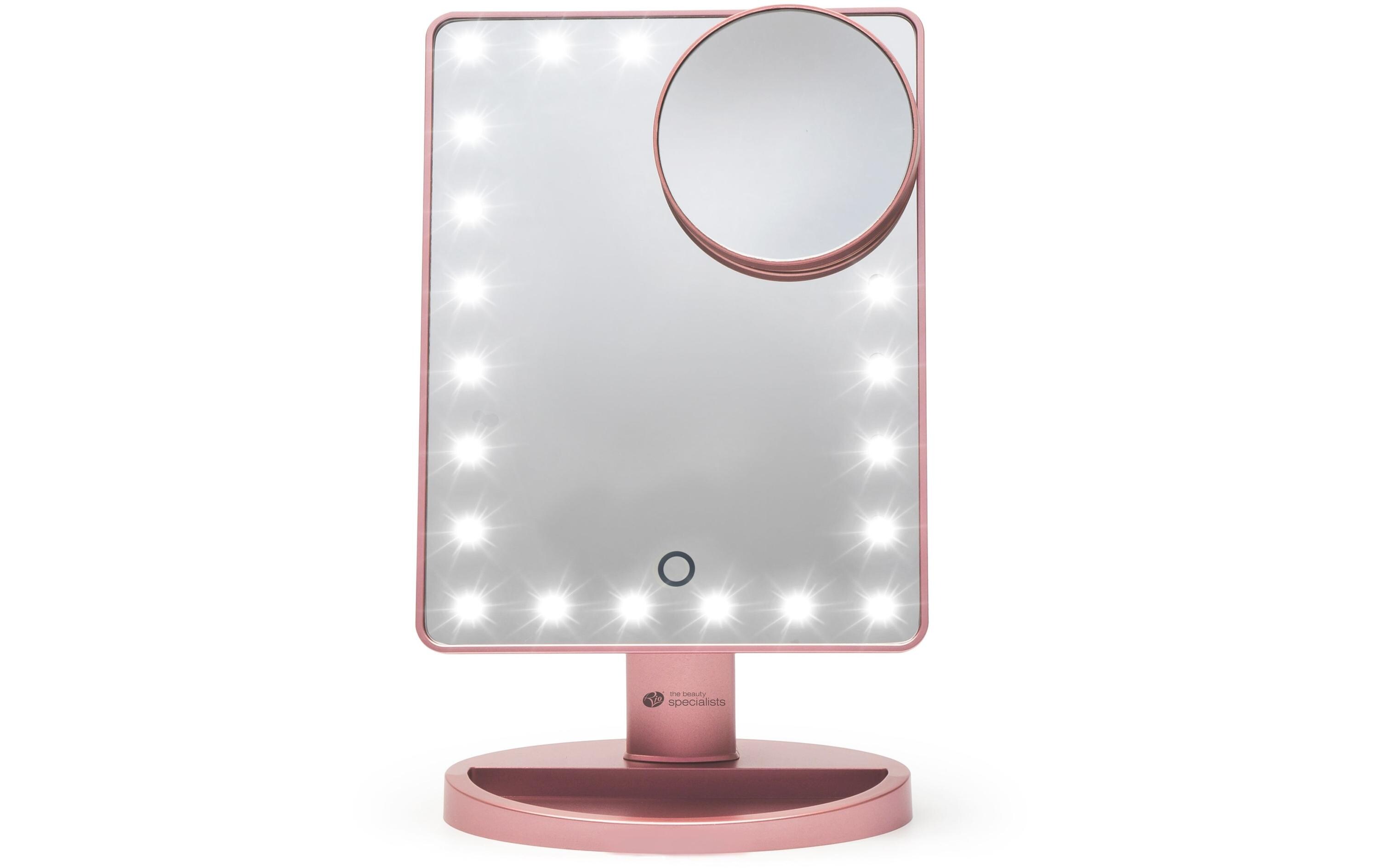 Kosmetikspiegel 24 LED Touch RosegoldDimmbarer Kosmetikspiegel