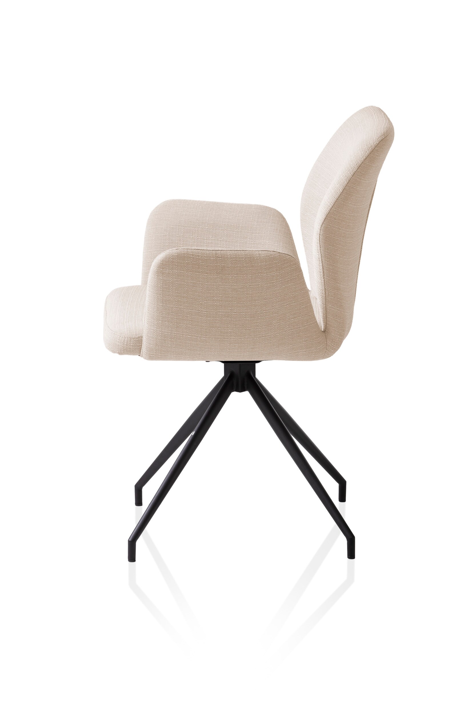 Armlehnstuhl drehbar Esszimmerstuhl Polsterstuhl Wohnzimmer Küche Stuhl beige