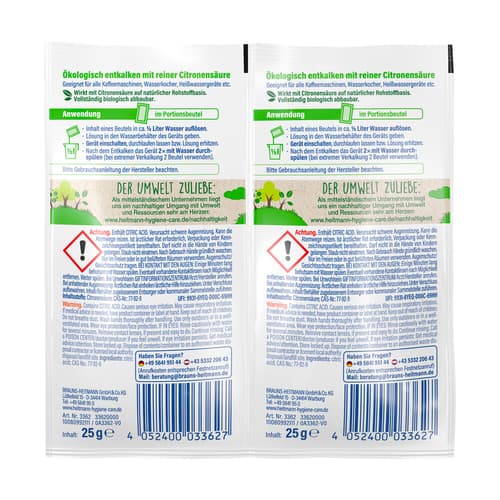 HEITMANN BIO Schnell Entkalker 2x15g