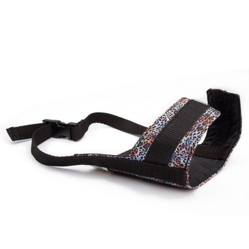Focinheira para cães Pappy Leopard Multicolorida com Velcro
