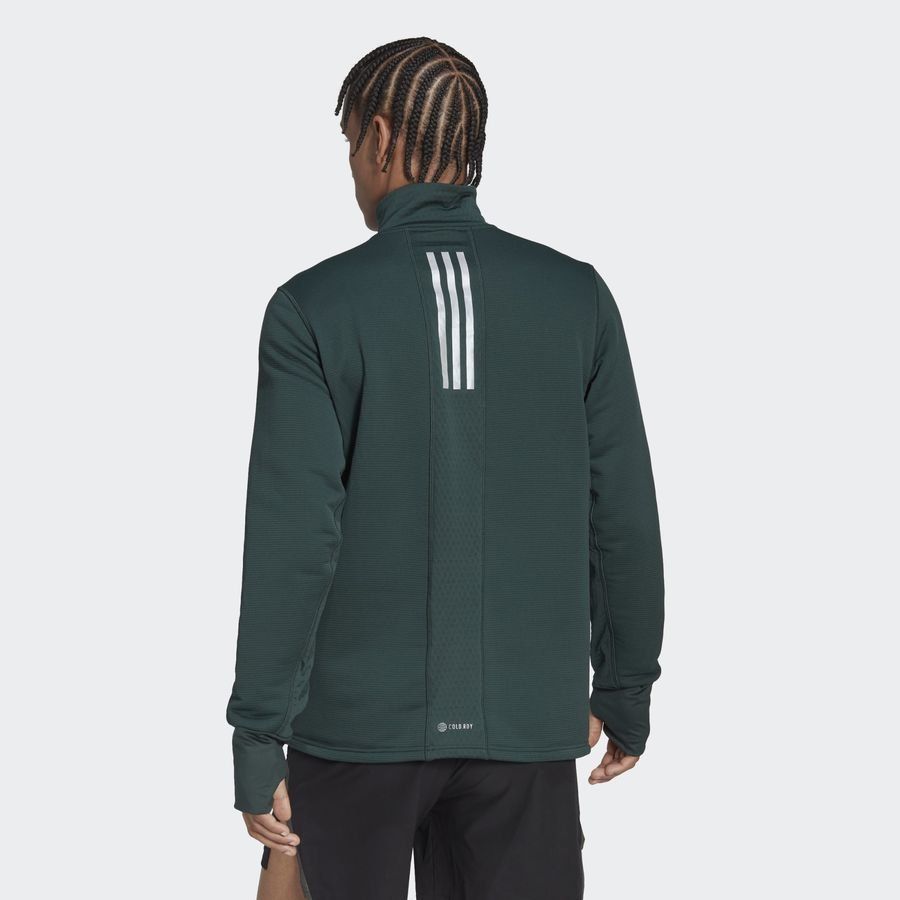 adidas Haut Running X-City COLD.RDY Fermeture Éclair 1/4 - Vert/Orange