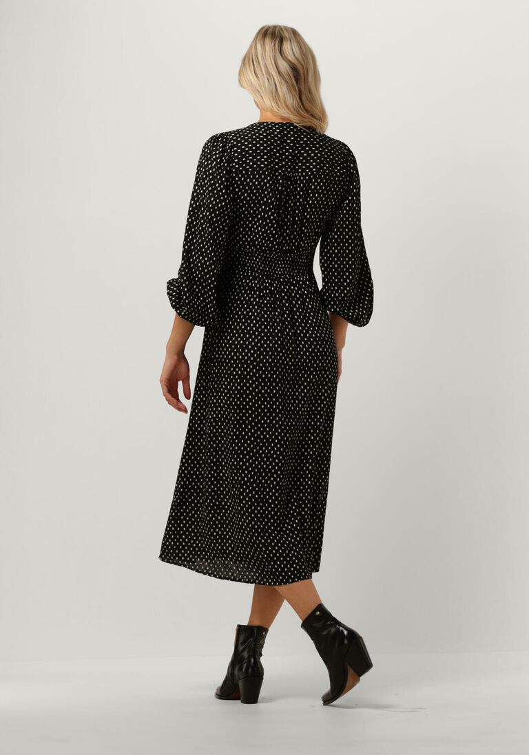 NEO NOIR zwarte neo noir midi jurk timma mini stitch dress