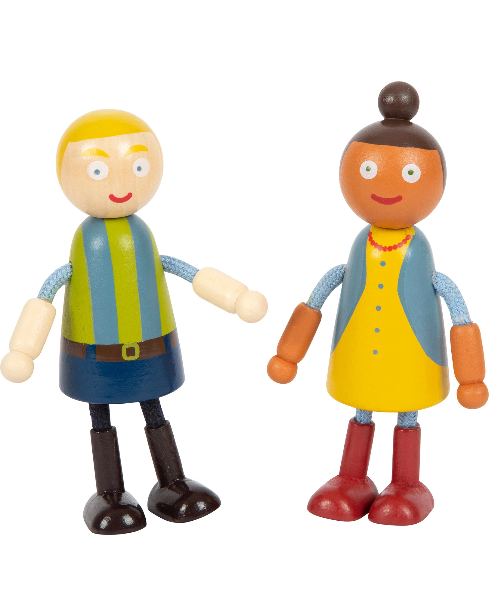 Biegepuppen-Set FAMILIE MIT ROLLSTUHL 7-teilig