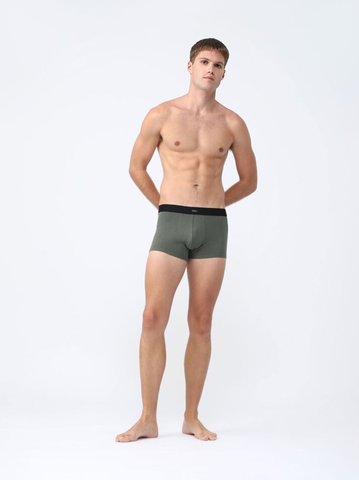 Pacote com 3 peças de roupa íntima básica - Cáqui