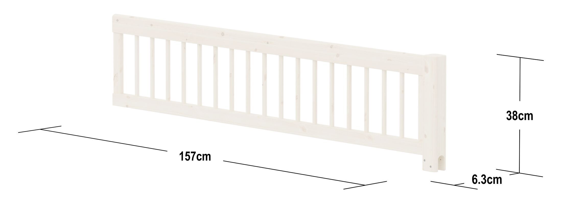 Flexa CLASSIC Absturzsicherung 3/4 - Weiss / B: 157.0 cm x T: 6.0 cm x H: 33.0 cm