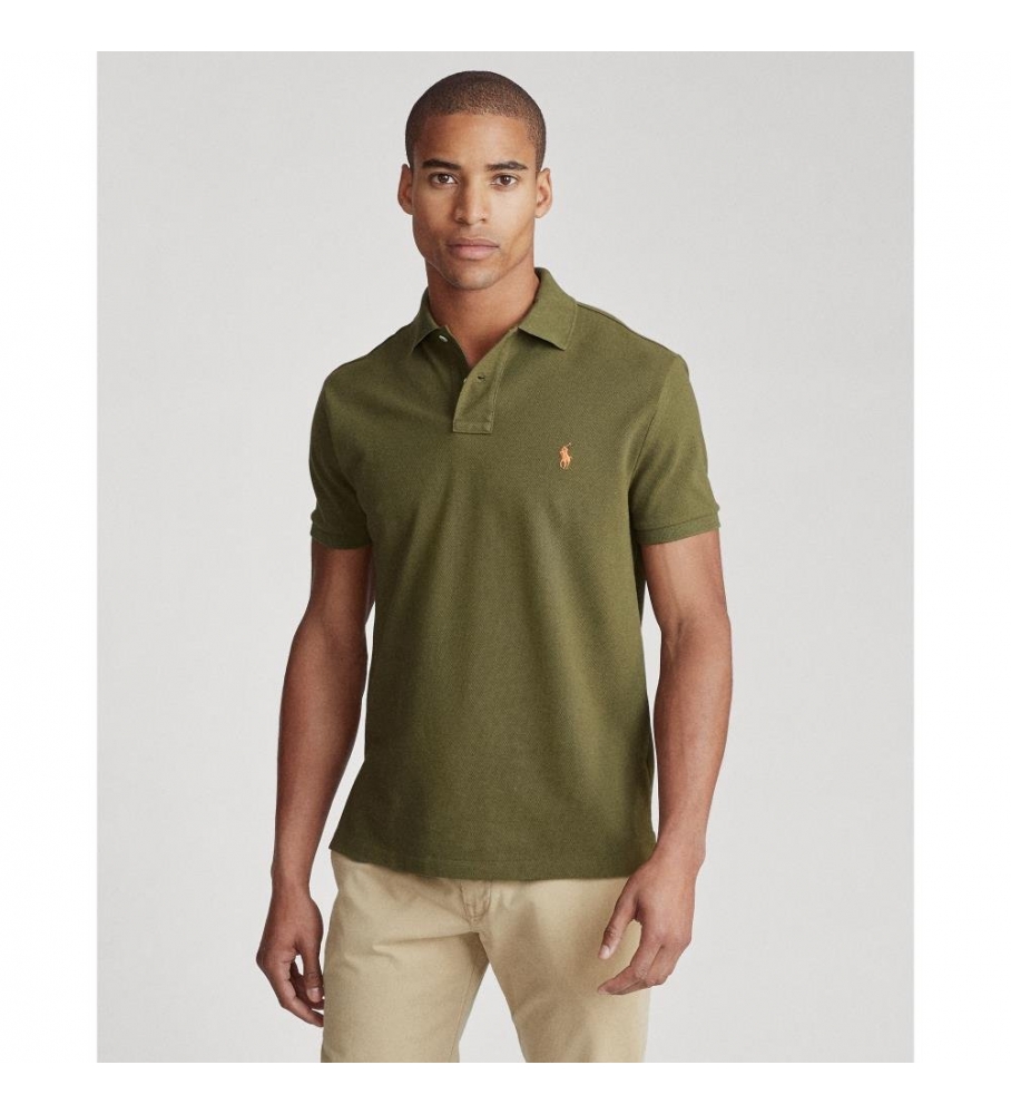 Polo Ralph Lauren Piqué Custom Slim Fit Verde