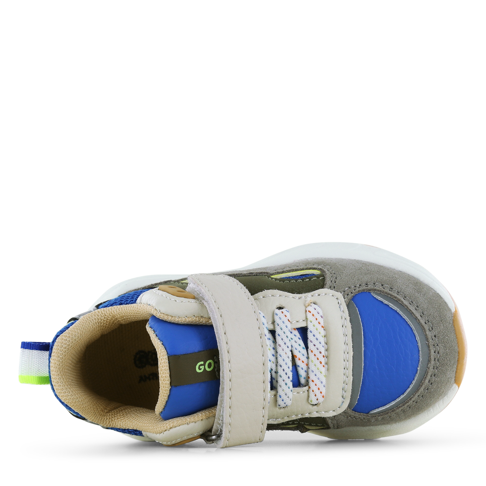 Go Banana’s grijze sneaker Mesh, Microfiber leer, Suède | Jongens schoenen