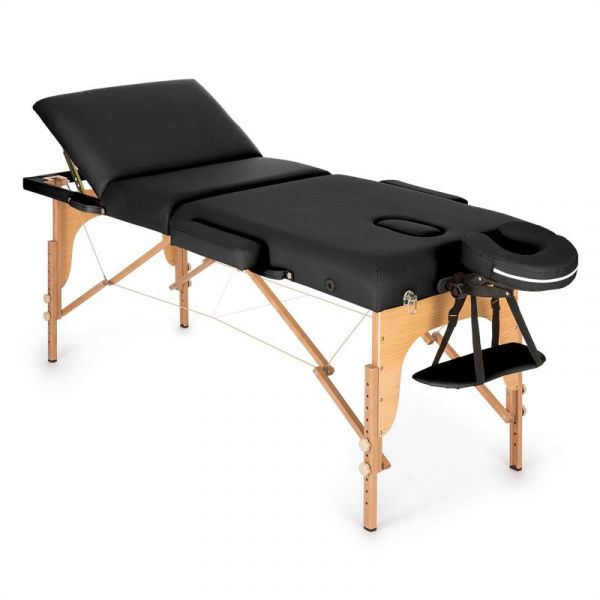 Klarfit Mt 500 Mesa de Massagem 210cm 200kg Acolchoada Dobrável Preto Preto