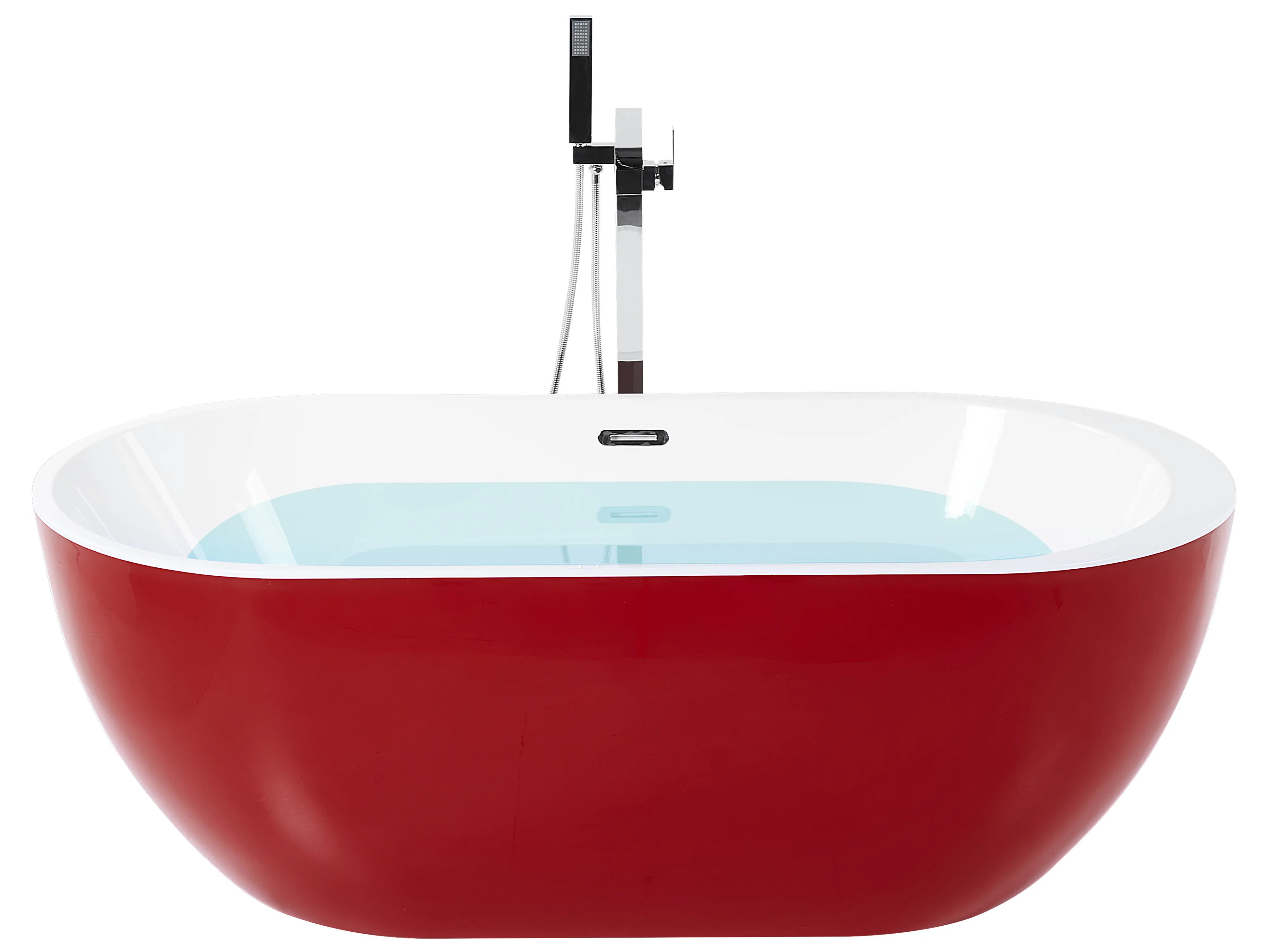 Vrijstaand bad NEVIS 160 x 75 cm Rood
