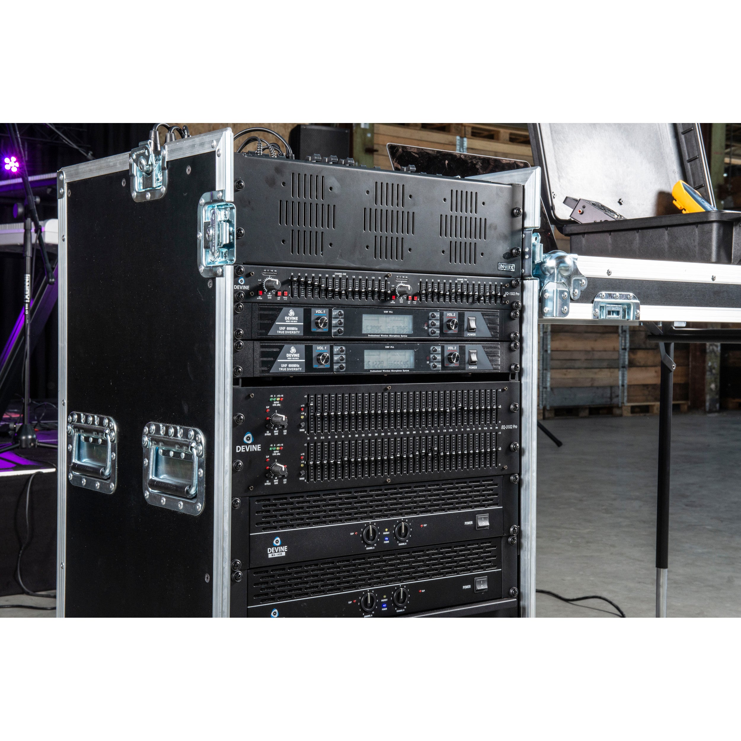 Innox FCTR20U 19 inch taperack combi flightcase 20 U