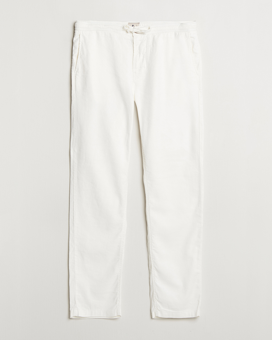 Morris Fenix Linen/Cotton Trousers Off White