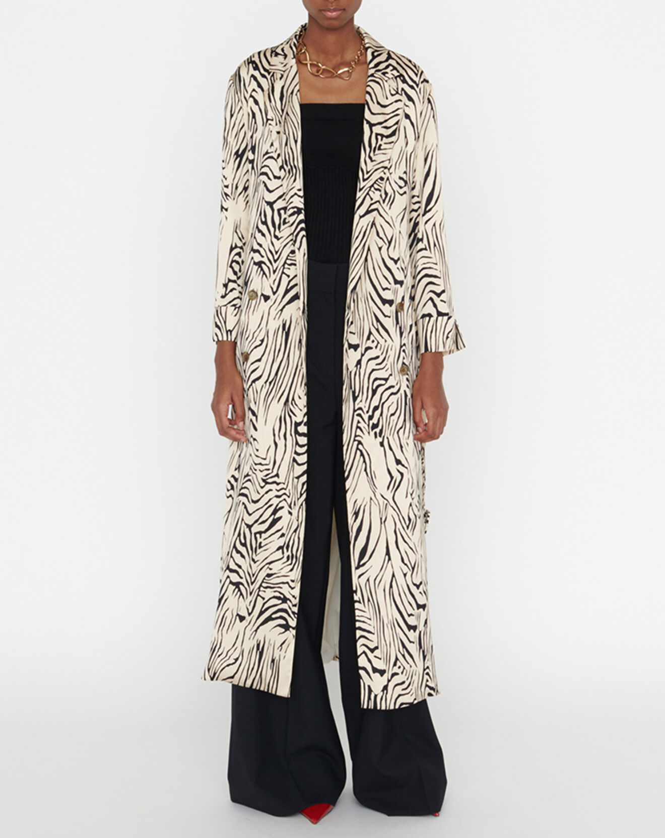 Zapa Robe Roland imprimée zèbre noir/beige