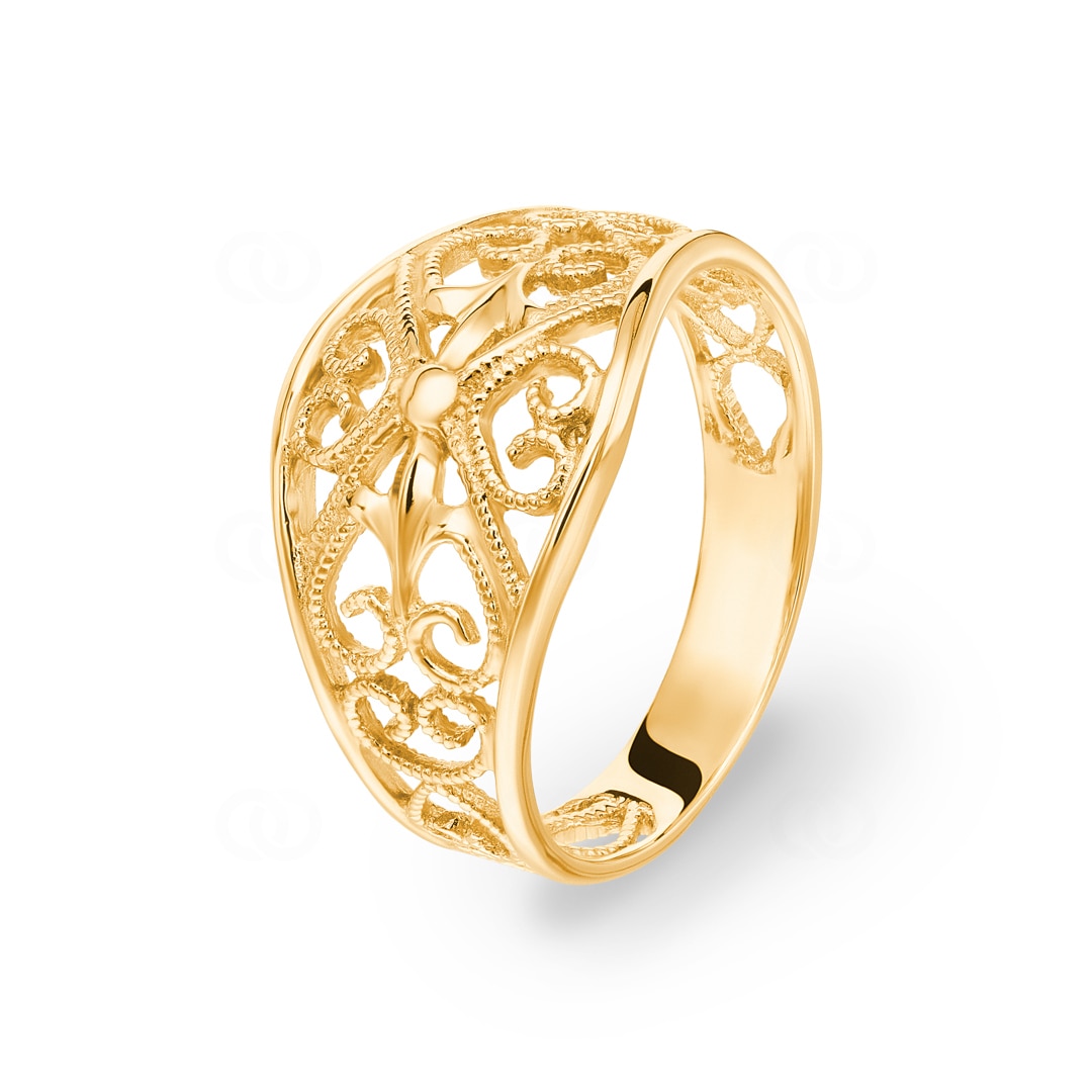 Ring 750/18 K Gelbgold Fantasie