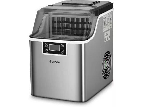 Machine à glaçons 18kg/24 h avec emplacement de bonbonne ecran lcd minuterie pelle auto-nettoyage réservoir d'eau