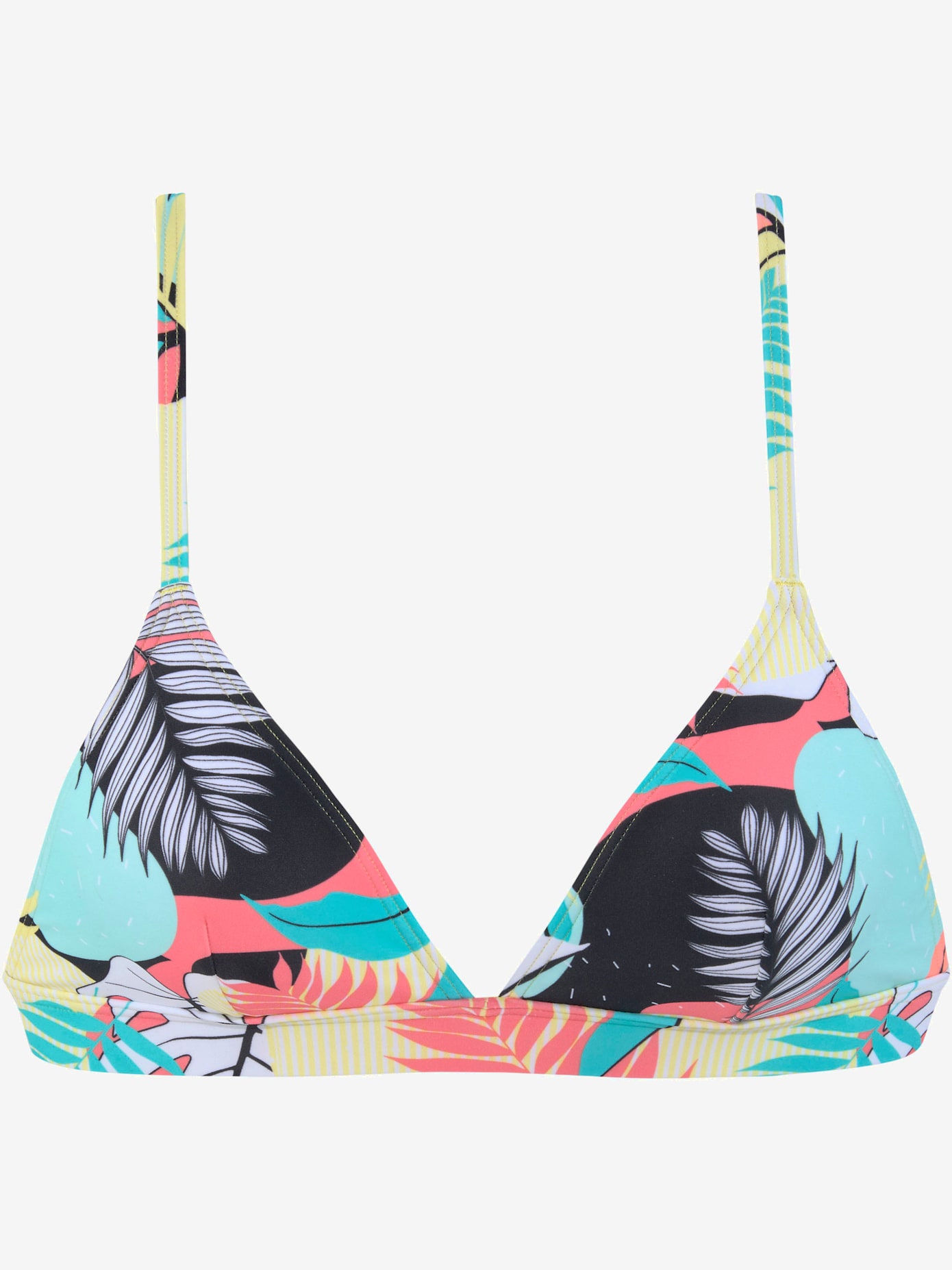 Haut de bikini triangle imprimé tropical