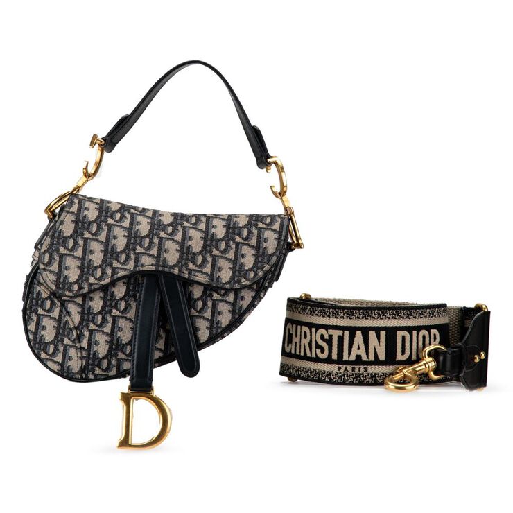 Dior Vintage Dior Saddle Bag Blue