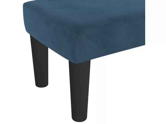 Banc Bleu foncé 70x30x30 cm Velours