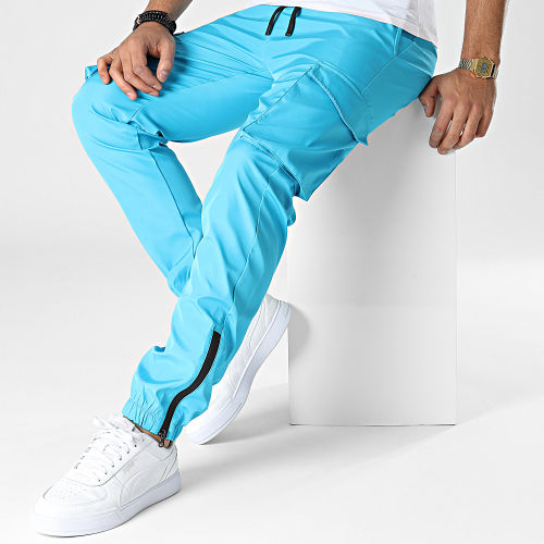 Pantalon Cargo Bleu Turquoise