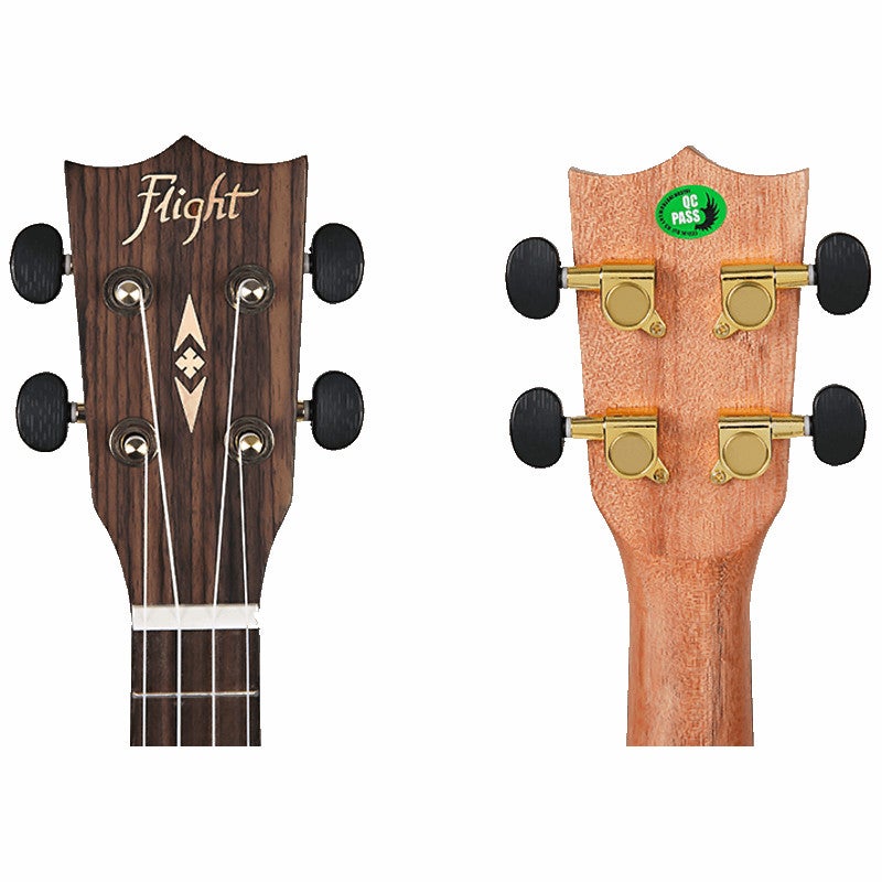 Flight Supernatural Series DUC410 QA Quilted Ash concert ukelele met gigbag
