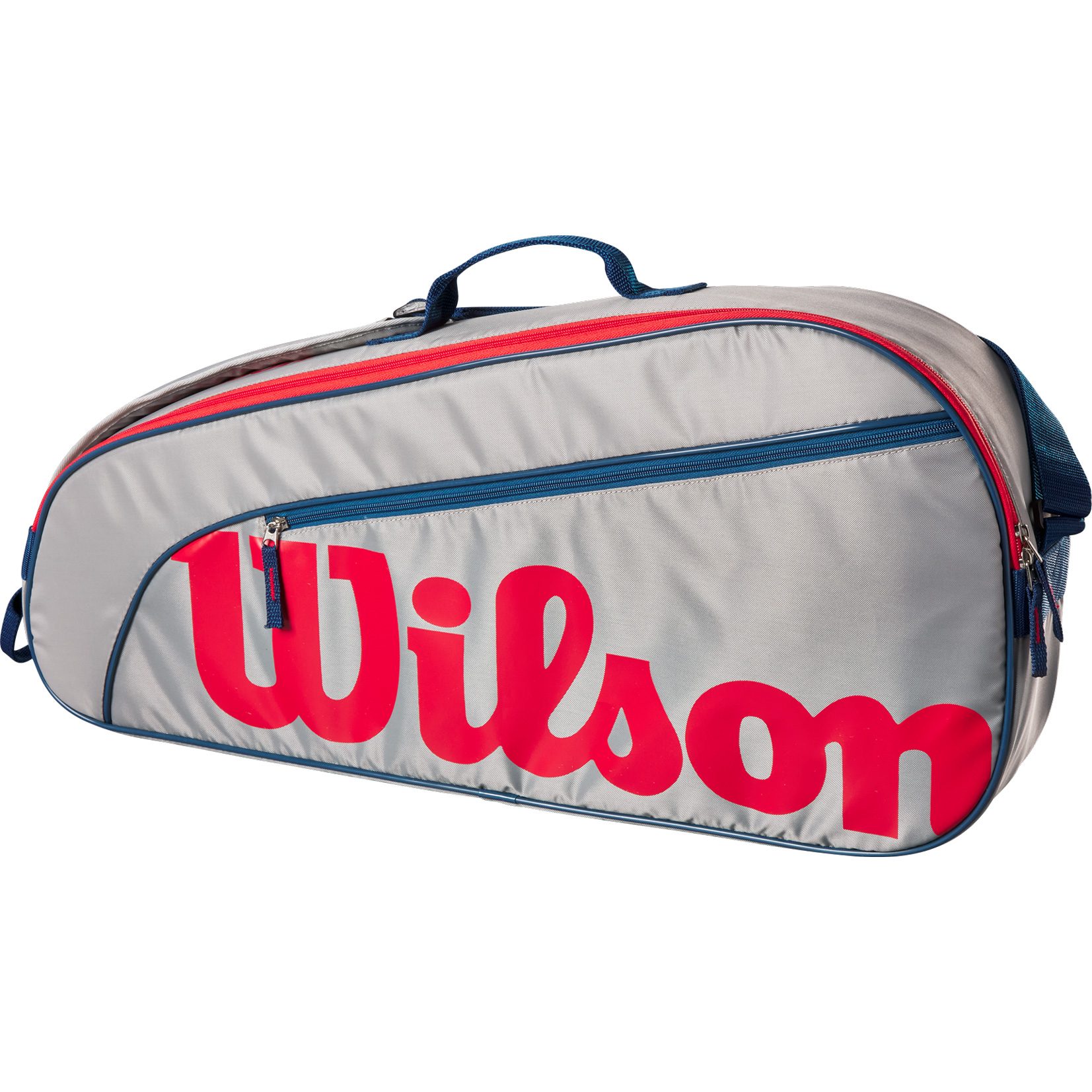 Wilson Junior 3 Pack Tennistasche Kinder grey eqt