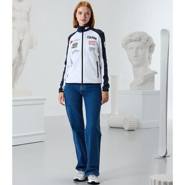 Veste polaire COLMAR LADIES SWEATSHIRT REPLICA WHITE-BLUE