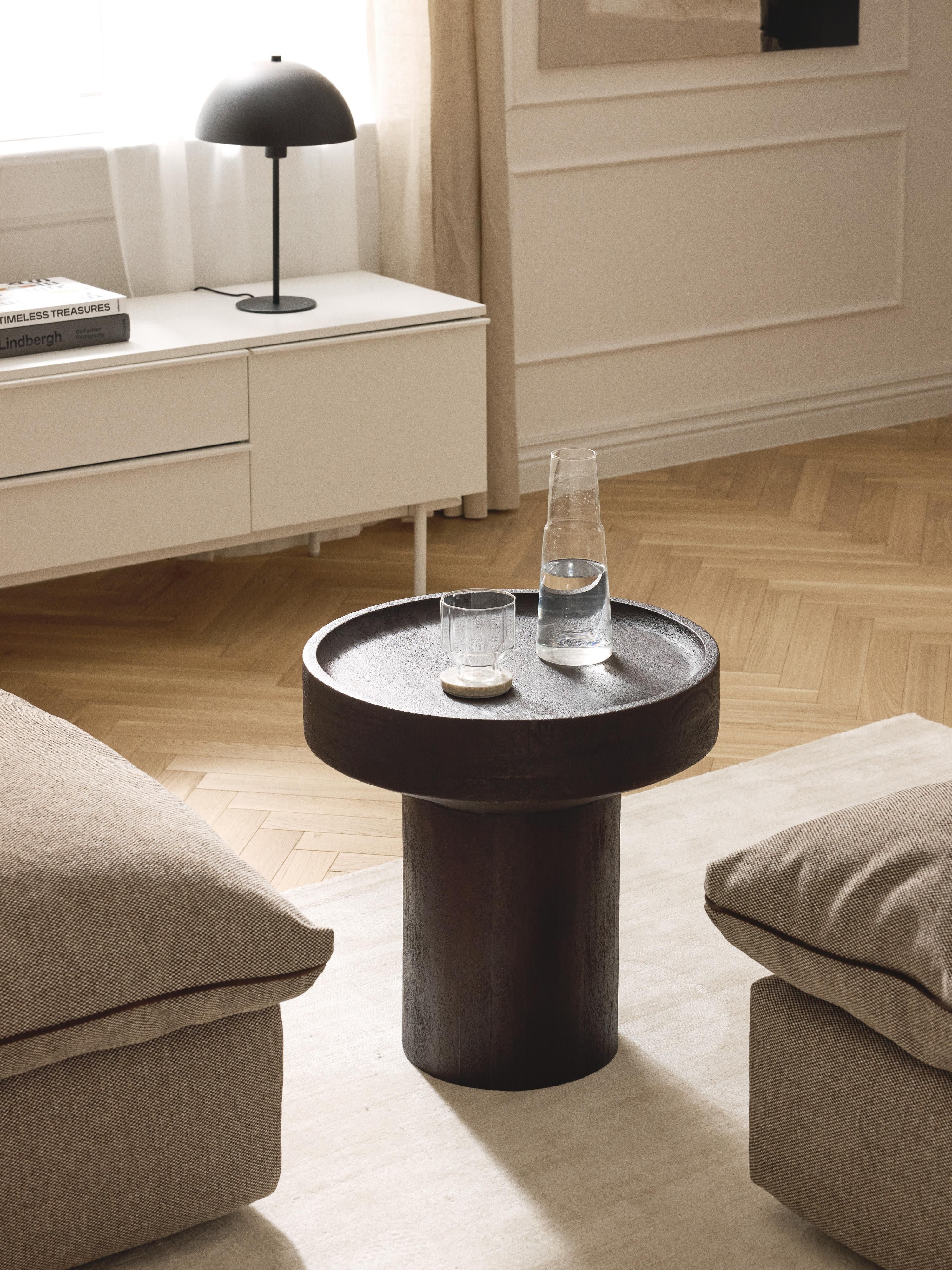 Ronde bijzettafel Benno van mangohout