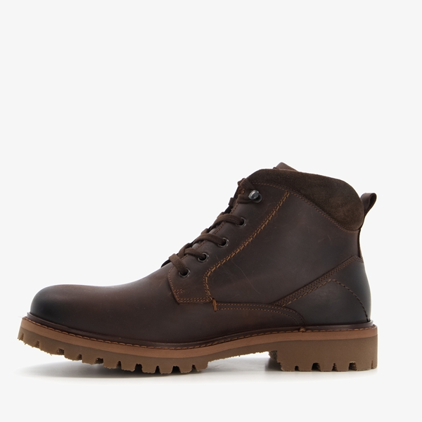 Van Beers leren heren veterboots donkerbruin