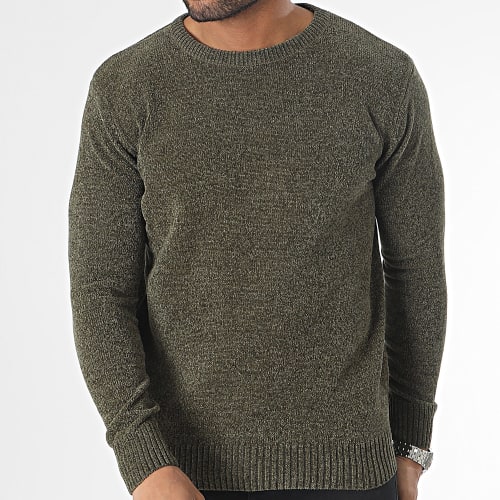 Pull Vert Kaki Chiné