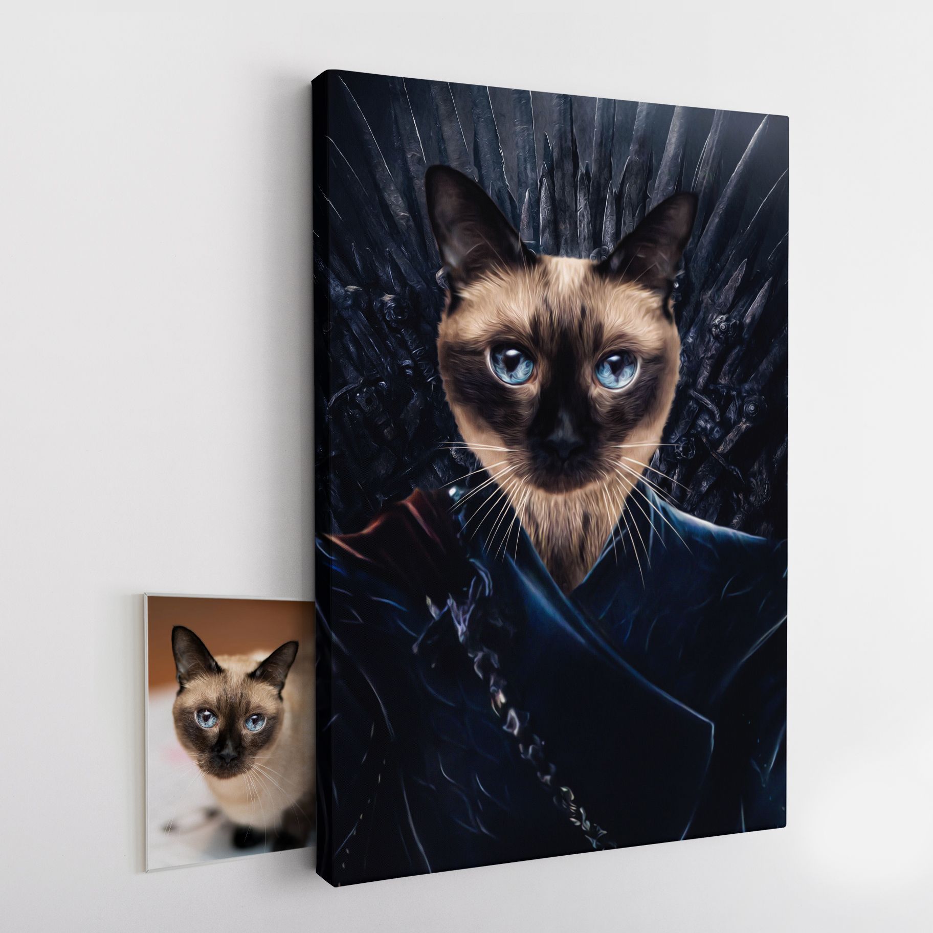 Retrato personalizado em tela de animal de estimação da Daenerys Targaryen - Pet Story