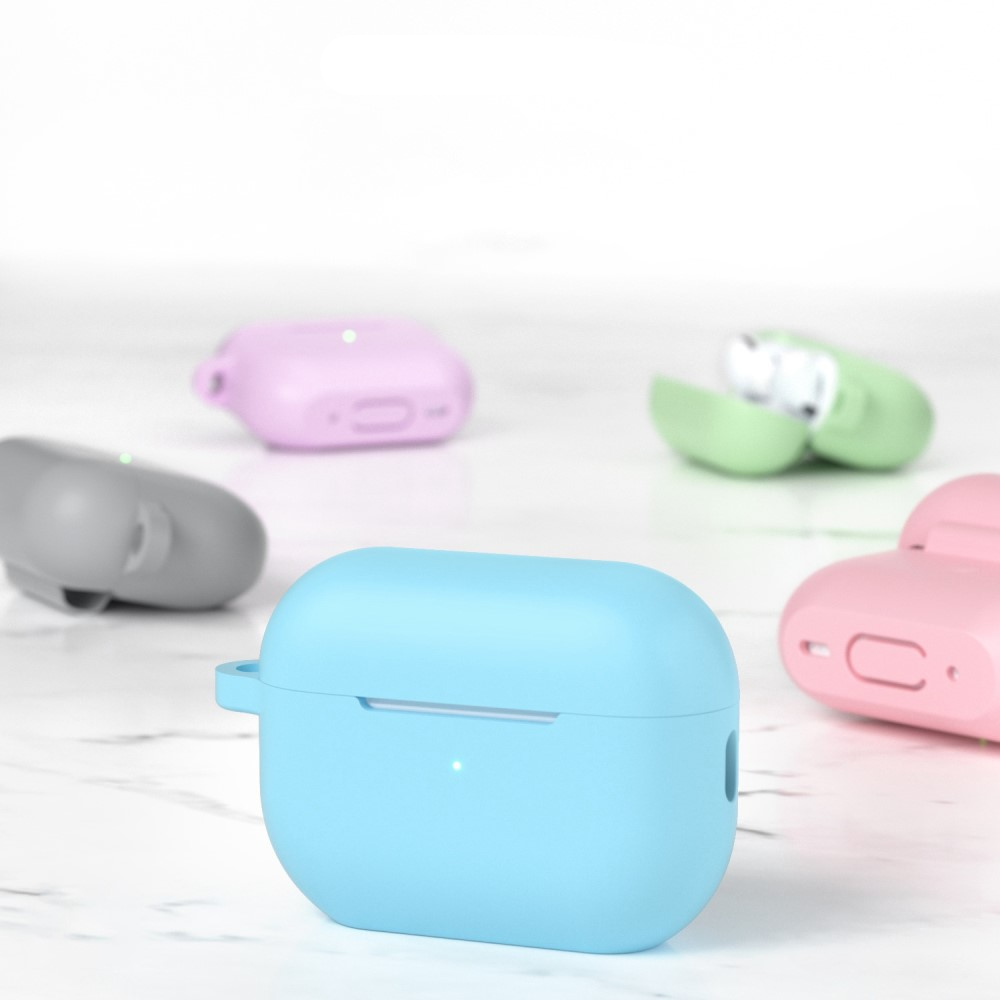 AirPods Pro 2 / AirPods Pro Silikon Case Schutzhülle Ultra Thin mit Standfunktion - Hellgrün (Matt)