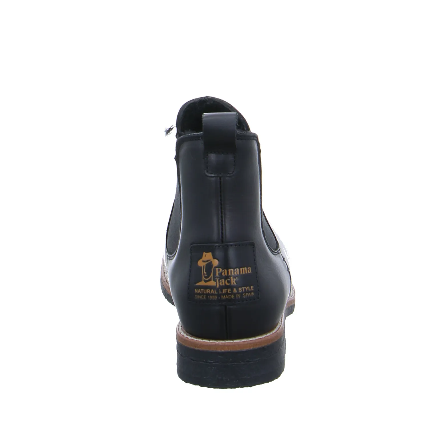 PANAMA JACK Boot Schwarz Leder  mit Lammfell - Innenfutter