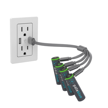 (4er Set) Earth USB C Wiederaufladbare 3.0 Volt 860mAh Li-Ion CR123A Akku Batterie (PB-CR123A-C)
